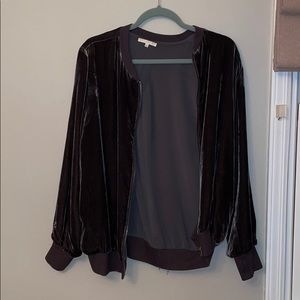 Grey velvet jacket